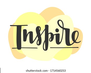 Inspire vector text, hand drawn lettering