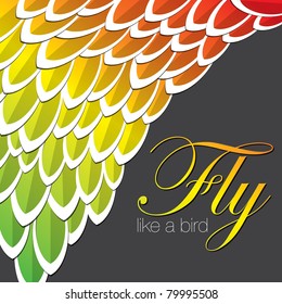 inspired abstract feather background in vector format.