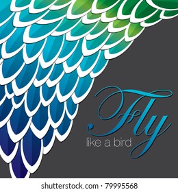 inspired abstract feather background in vector format.