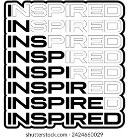 inspired black vector graphic design and cut file