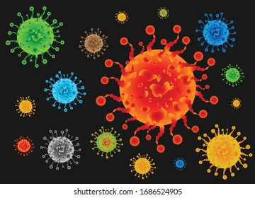 Inspirado por el diseño de Covid-19 El virus es perjudicial para el mundo entero.
