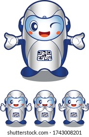 
Inspirado por el diseño del moderno motor de código de barras, una mascota de la tecnología.