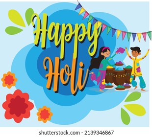 Inspired by India's color splash festival  In this picture, bright colors are used.  The people in the picture show happiness, joy and dance to celebrate the color splash season.