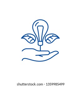 Inspired by nature line icon concept. Inspired by nature flat  vector symbol, sign, outline illustration.