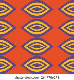 Inspired by traditional Thai pattern this bold orange geometric design is perfect for fabric prints home decor or digital craft project.