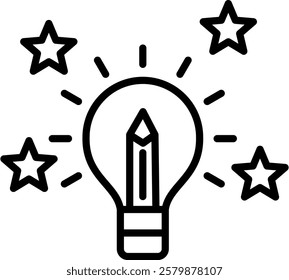 Inspired Creations icon line vector illustration