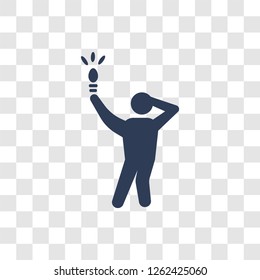 inspired human icon. Trendy inspired human logo concept on transparent background from Feelings collection