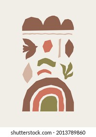  Inspired Matisse print with colorful cutting organic shapes and objects. Modern creative minimal design. Vector illustration