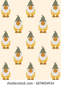 Inspired from the mythical creature, this cute gnome has a big round nose with pointed hat, long white bushy beard and wears a bright yellow stripes clothes.