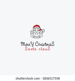 Inspires linear icons from the Santa Claus logo design. Thin line illustration. Contour symbol. Vector drawing of isolated lines