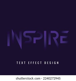 Inspire.Text Effect Design.Motivational And Inspirational.Quotes.Phrase.Vector.