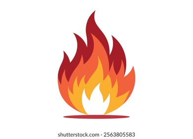 Inspiring Burning Fire Flame Vector Graphic for Motivational Events, Fire flame, Burning fire, Blazing, Fire graphic, Heat illustration, Creative flames, Flame shape