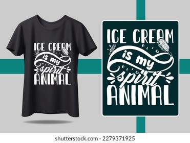 Inspiring calligraphy ICE Cream Loving t shirt design with bold and creative font styles t shirt design motivational quotes, modern t shirt design ideas