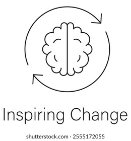 Inspiring Chang Icon, Driving Transformation Through Leadership and Vision, Empowering Communities to Inspire Positive Change, Vector