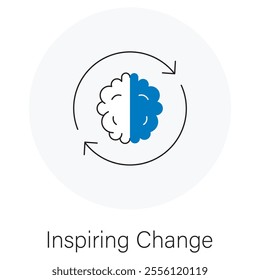 Inspiring Chang Icon, Driving Transformation Through Leadership and Vision, Empowering Communities to Inspire Positive Change, Vector