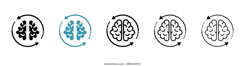 Inspiring Change vector icon set. Thinking mindset vector icon for Ui designs