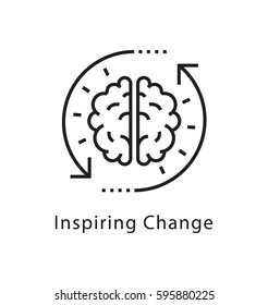 Inspiring Change Vector Line Icon