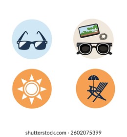 An inspiring collection of travel and tourism icons, encapsulating the essence of exploration and adventure. 
