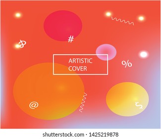 Inspiring colorful gradient background. Clean backdrop with bright rainbow colors. Vector illustration elements. Red easy editable and soft colored banner template.