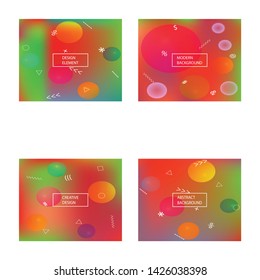 Inspiring colorful gradient background. Flat backdrop with bright rainbow colors. Vector illustration art. Red easy editable and soft colored banner template.