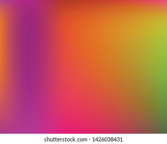 Inspiring colorful gradient background. Fluid backdrop with bright rainbow colors. Vector illustration flyer. Violet easy editable and soft colored banner template.