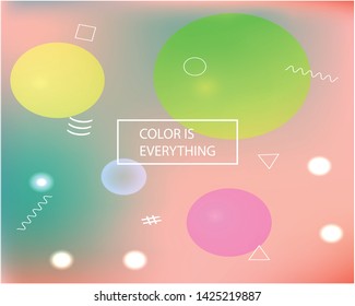 Inspiring colorful gradient background. Vector illustration concept. Creative backdrop with bright rainbow colors. Pink easy editable and soft colored banner template.