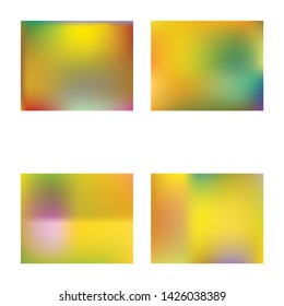Inspiring colorful gradient background. Vector illustration layout. Creative backdrop with bright rainbow colors. Yellow easy editable and soft colored banner template.