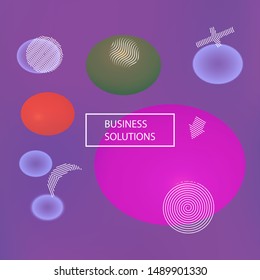 Inspiring colorful modern background. Colorful backdrop with colored bubbles and white shapes. Vector illustration elements. Violet easy editable and soft painted banner template.