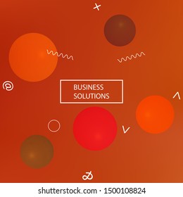 Inspiring colorful modern background. Colorful backdrop with colored bubbles and white shapes. Vector illustration flyer. Red easy editable and soft painted banner template.