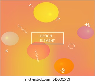 Inspiring colorful modern background. Creative backdrop with simple muffled colors. Vector illustration flyer. Orange easy editable and soft colored banner template.
