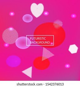 Inspiring colorful modern background. Creative backdrop with colored bubbles and white shapes. Vector illustration pastel. Red easy editable and soft painted banner template.