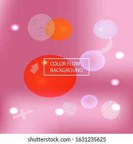 Inspiring colorful modern background. Creative backdrop with colored bubbles and white shapes. Vector illustration layout. Orange easy editable and soft painted banner template.