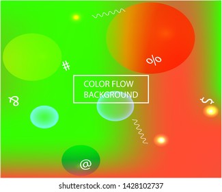 Inspiring colorful modern background. Vector illustration elements. Vibrant backdrop with bright rainbow colors. Green easy editable and soft colored banner template.