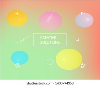 Inspiring colorful modern background. Vector illustration elements. Flat backdrop with bright rainbow colors. Pink easy editable and soft colored banner template.
