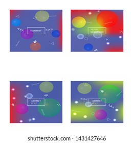 Inspiring colorful modern background. Vector illustration elements. Liquid backdrop with bright rainbow colors. Blue easy editable and soft colored banner template.