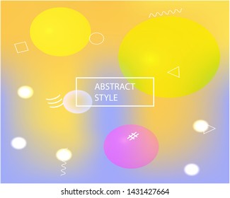 Inspiring colorful modern background. Vector illustration art. Dynamic backdrop with bright rainbow colors. Yellow easy editable and soft colored banner template.