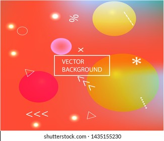 Inspiring colorful modern background. Vector illustration pastel. Fluid backdrop with bright rainbow colors. Red easy editable and soft colored banner template.