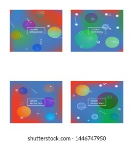 Inspiring colorful modern background. Vector illustration flyer. Light backdrop with bright rainbow colors. Blue easy editable and soft colored banner template.