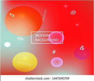 Inspiring colorful modern background. Vector illustration elements. Futuristic backdrop with bright rainbow colors. Red easy editable and soft colored banner template.