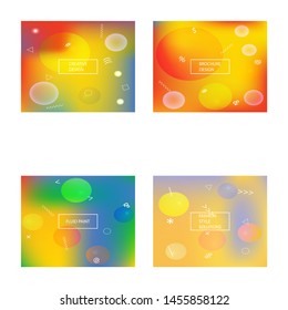 Inspiring colorful modern background. Vector illustration flyer. Vibrant backdrop with simple muffled colors. Yellow easy editable and soft colored banner template.