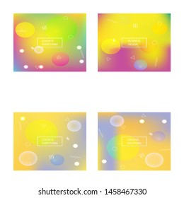 Inspiring colorful modern background. Vector illustration pastel. Vibrant backdrop with simple muffled colors. Yellow easy editable and soft colored banner template.