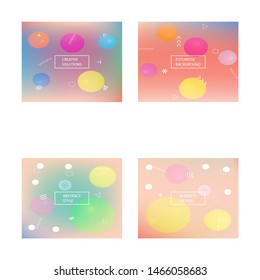 Inspiring colorful modern background. Vector illustration art. Simple backdrop with simple muffled colors. Pink easy editable and soft colored banner template.