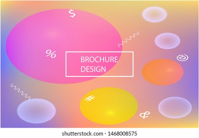 Inspiring colorful modern background. Vector illustration space. Creative backdrop with simple muffled colors. Orange easy editable and soft colored banner template.