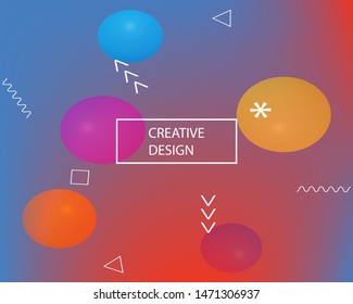 Inspiring colorful modern background. Vector illustration pastel. Futuristic backdrop with simple muffled colors. Red easy editable and soft colored banner template.