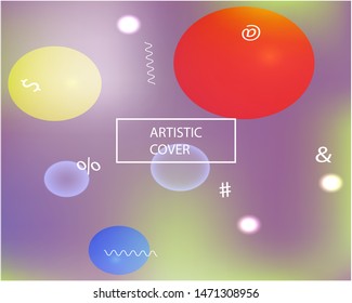 Inspiring colorful modern background. Vector illustration art. Fluid backdrop with simple muffled colors. Blue easy editable and soft colored banner template.