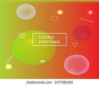 Inspiring colorful modern background. Vector illustration vintage. Liquid backdrop with simple muffled colors. Red easy editable and soft colored banner template.
