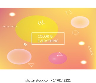 Inspiring colorful modern background. Vector illustration flyer. Flat backdrop with simple muffled colors. Pink easy editable and soft colored banner template.