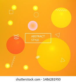 Inspiring colorful modern background. Vector illustration elements. Commercial backdrop with simple muffled colors. Orange easy editable and soft colored banner template.