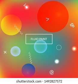 Inspiring colorful modern background. Vector illustration concept. Flat backdrop with colored bubbles and white shapes. Red easy editable and soft painted banner template.