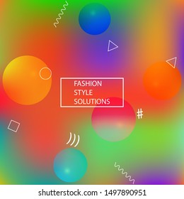 Inspiring colorful modern background. Vector illustration pastel. Colorful backdrop with colored bubbles and white shapes. Red easy editable and soft painted banner template.